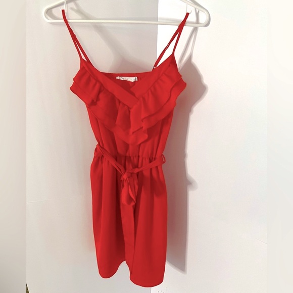 Lush Dresses & Skirts - Lush belted Orange Sundress M